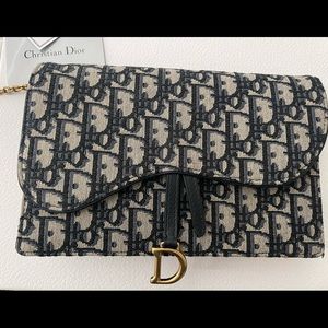 Authentic Dior Saddle Pouch Handbag
